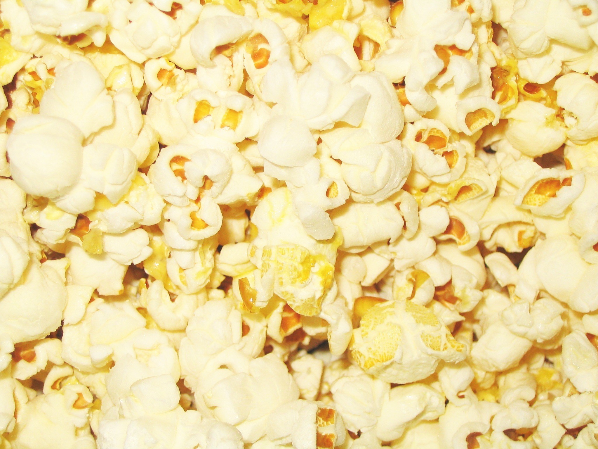 close-up of popcorn