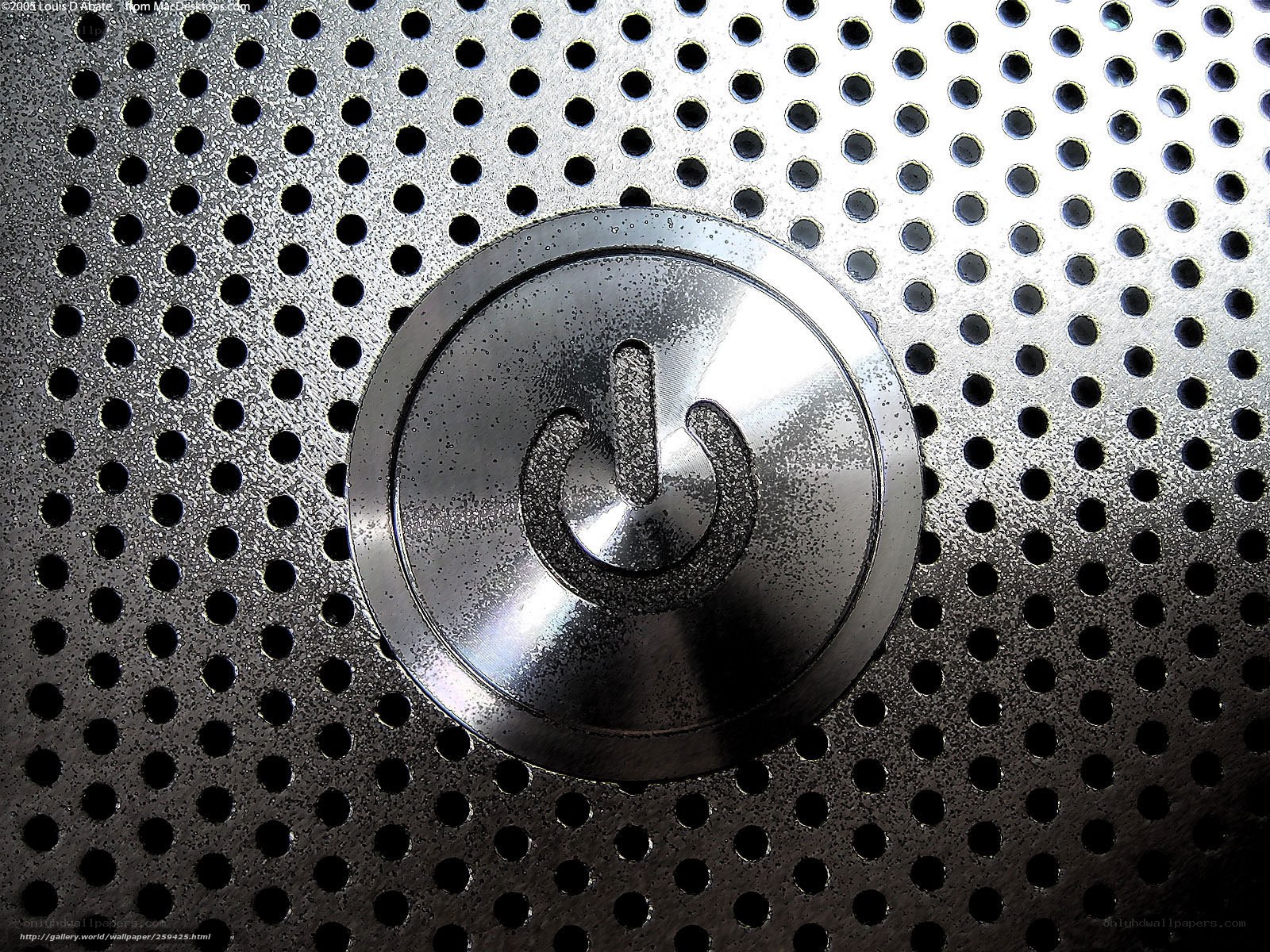 Close-up of power button