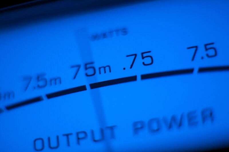 Close-up of Power Meter — Blue, Technical