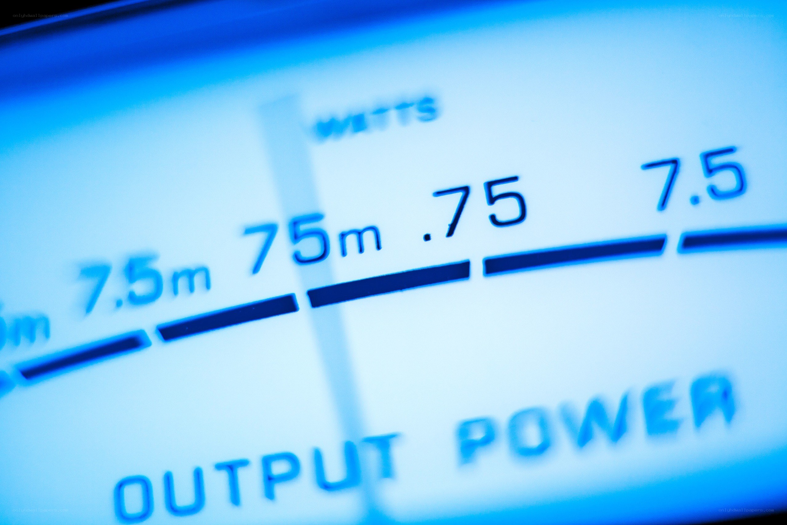 close-up of power meter