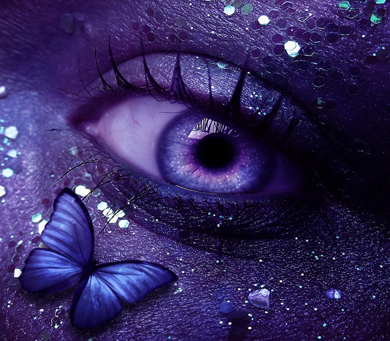 Close-up of Purple Eye — Dreamy