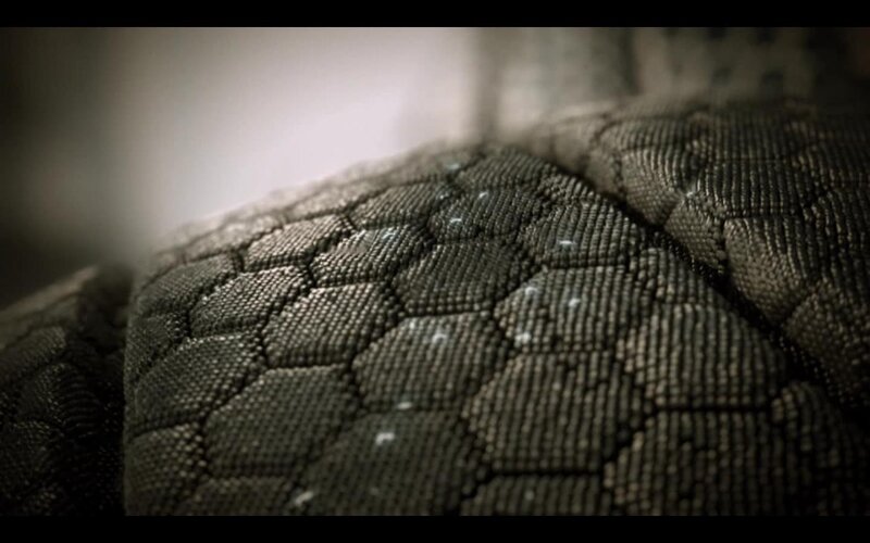 close-up of quilted fabric