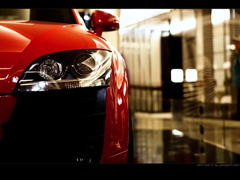 Close-up of red Audi TT