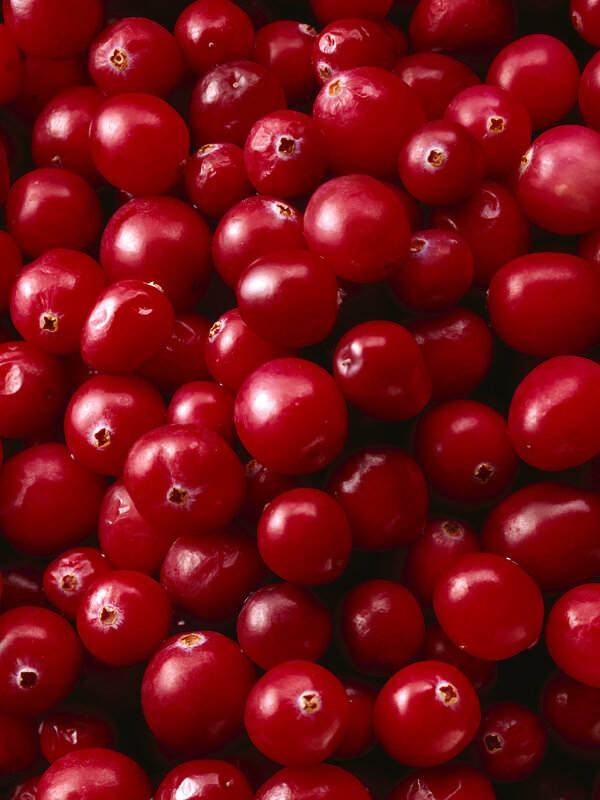 Close-up of red cranberries