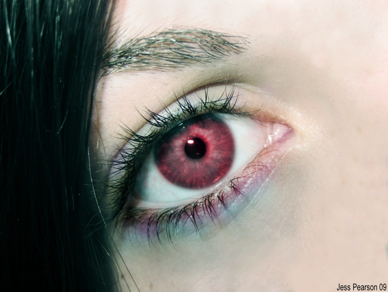 close-up of red eye