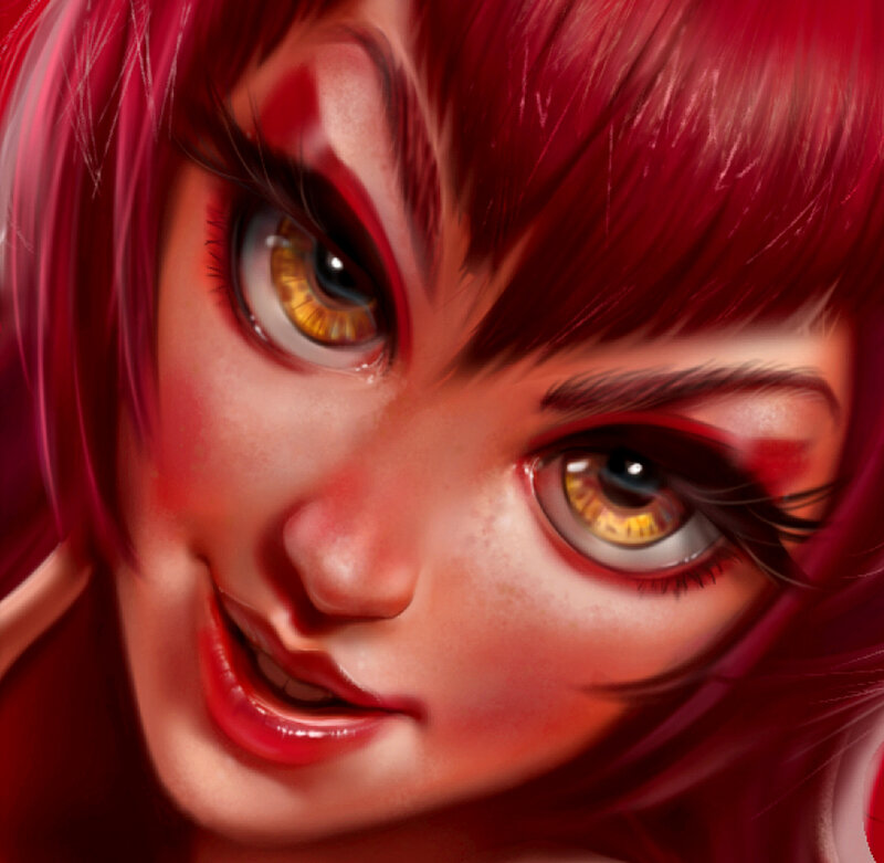 Close-up of Red-haired Girl