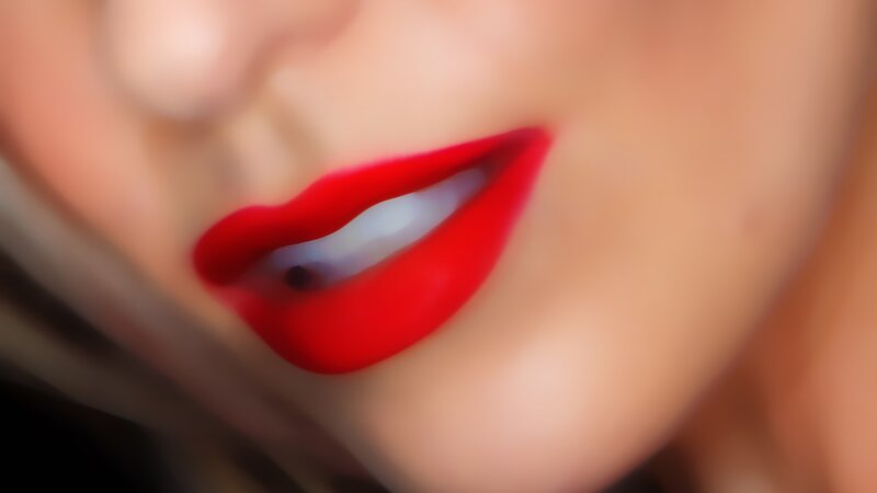 Close-up of Red Lips — Dramatic, Photograph, Mouth
