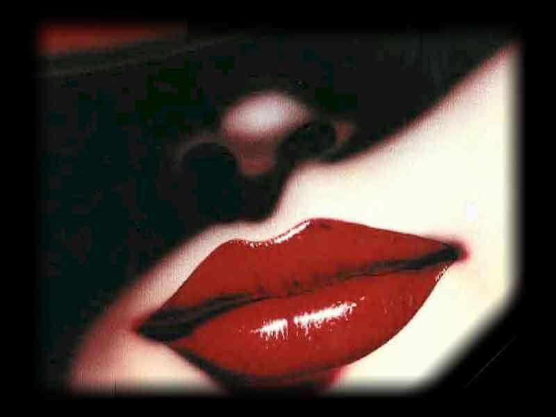 Close-up of Red Lips — Dramatic