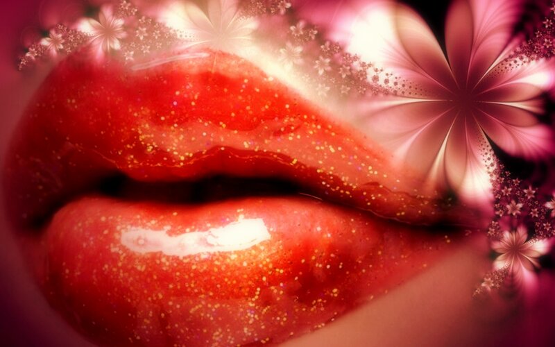 Close-up of Red Lips — Dreamy