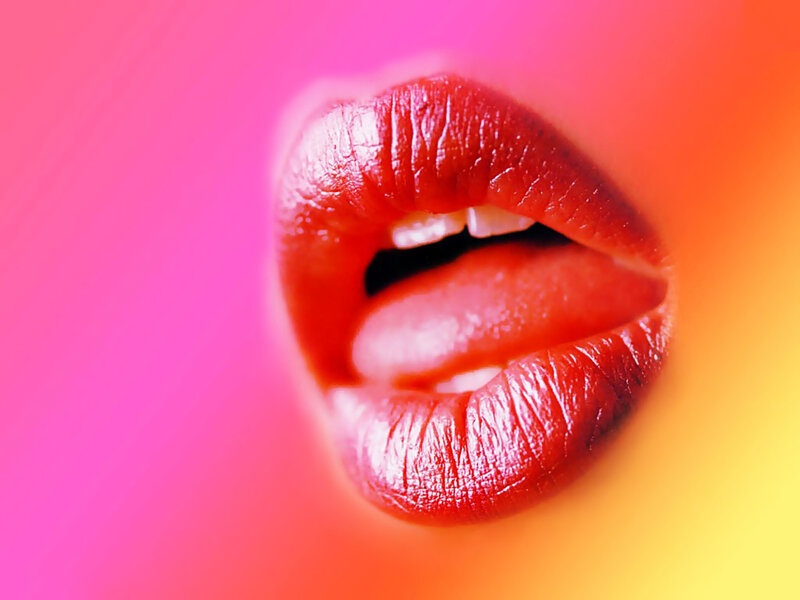 Close-up of Red Lips — Pink
