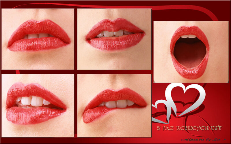 Close-up of Red Lips — Sensual, Photograph