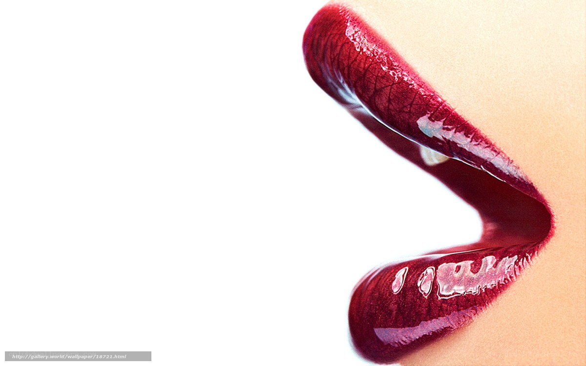 close-up of red lips