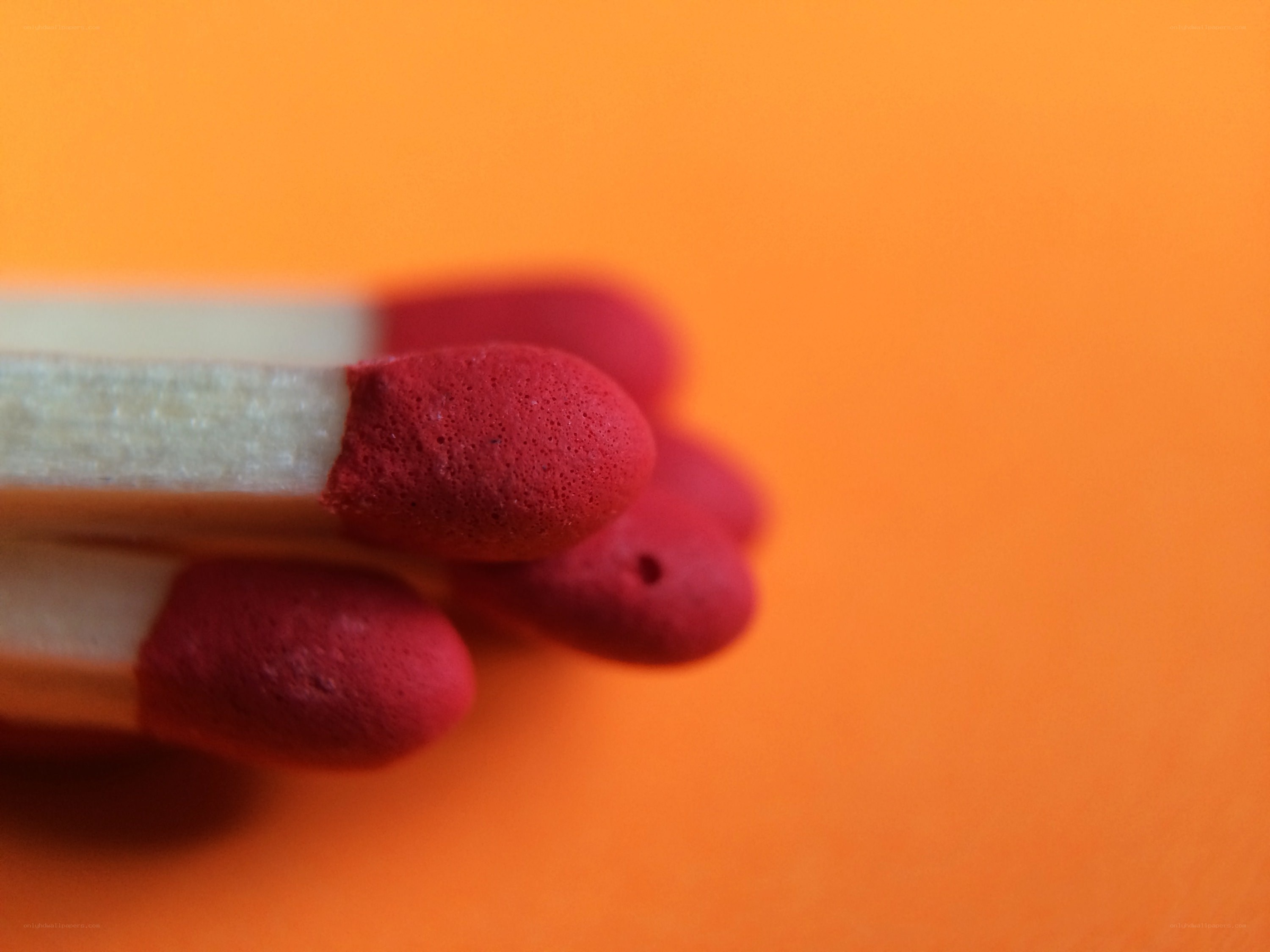 Close-up of red match heads