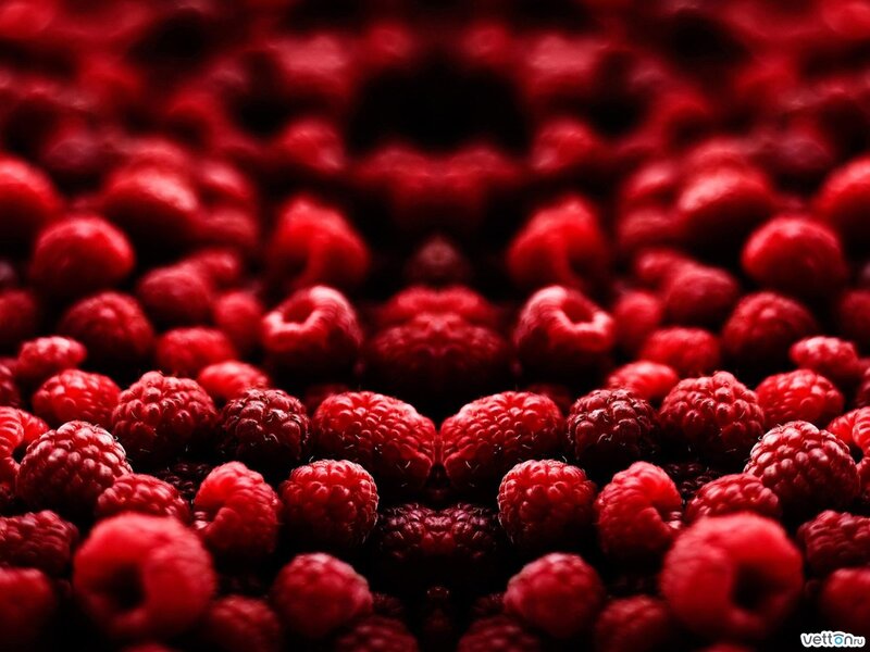 Close-up of red raspberries
