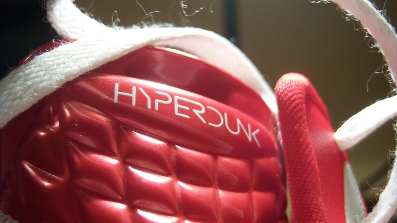 Close-up of red sneaker