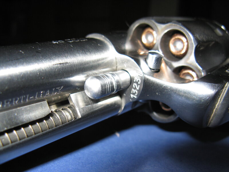 Close-up of Revolver Cylinder — Silver