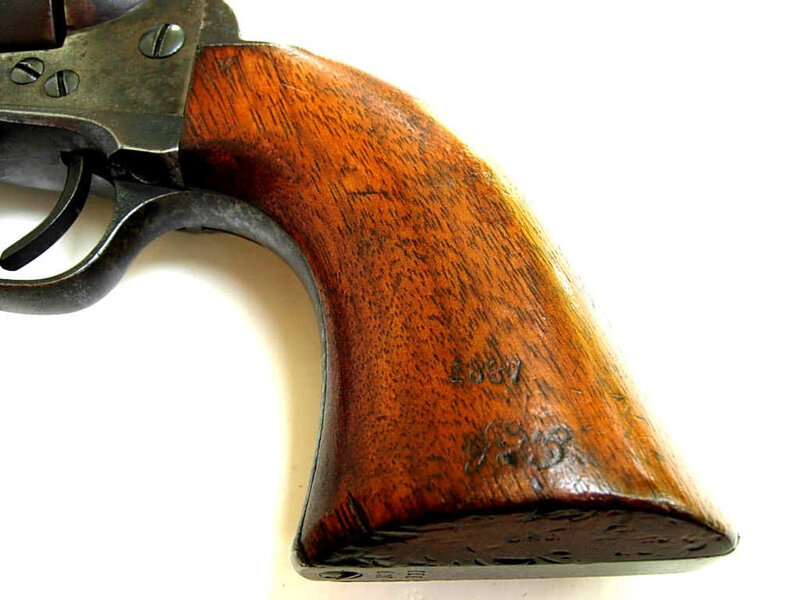 close-up of revolver grip