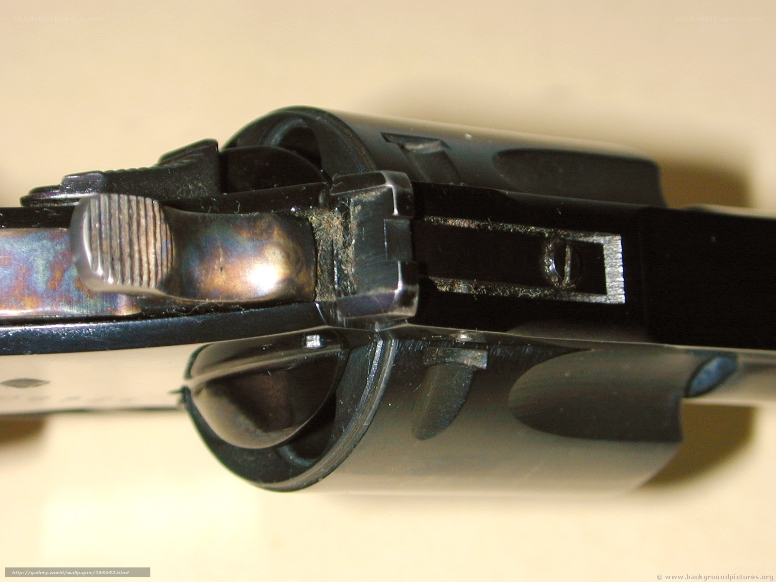 close-up of revolver mechanism