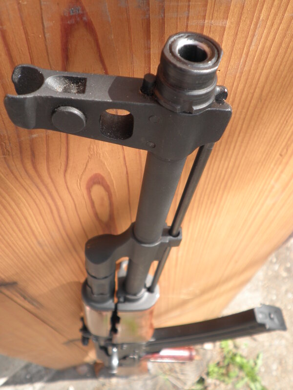 close-up of rifle stock