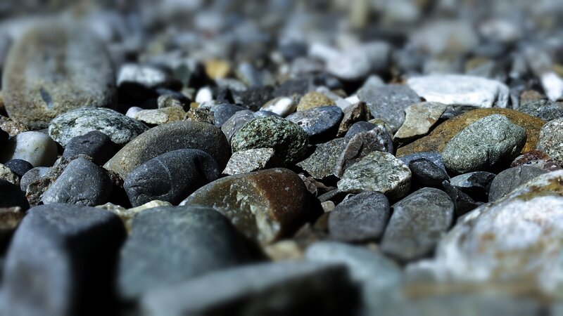 Close-up of river stones