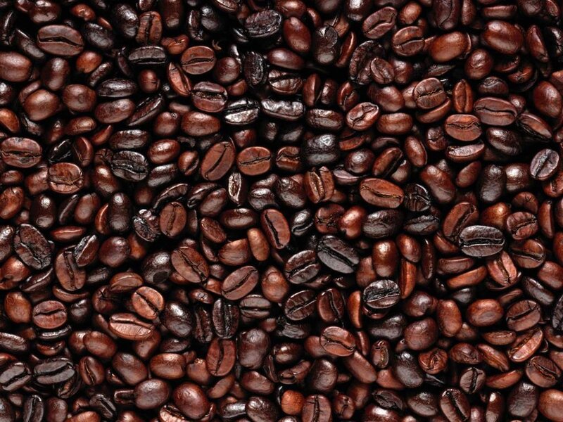 close-up of roasted coffee beans