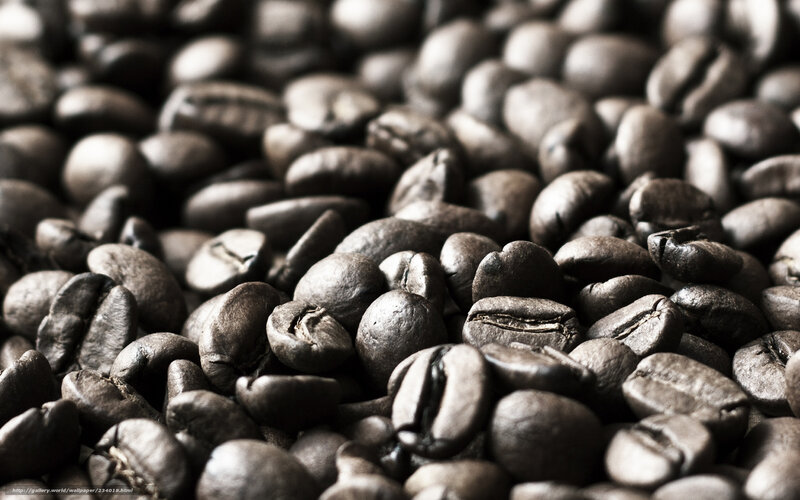 close-up of roasted coffee beans