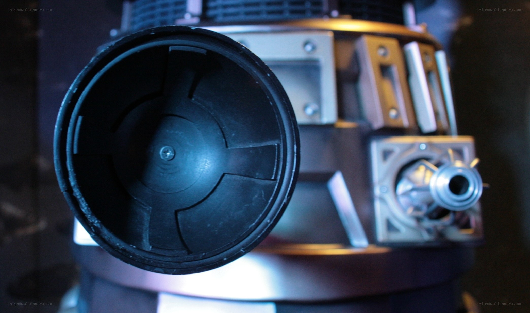 close-up of robot head