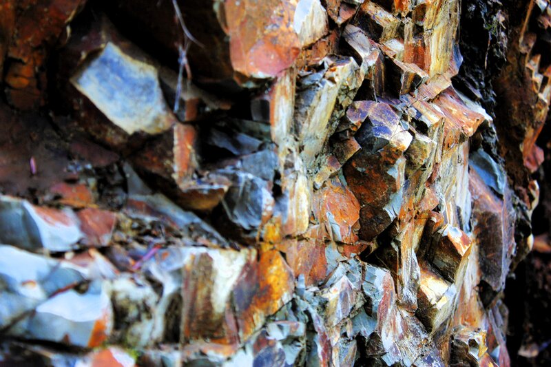 close-up of rocky cliff face