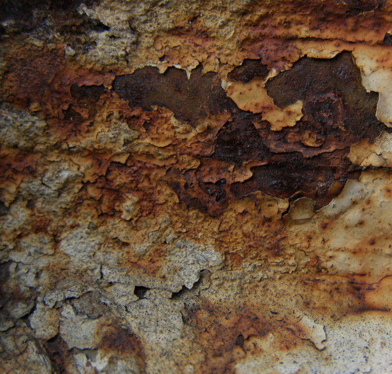 close-up of rusted metal surface