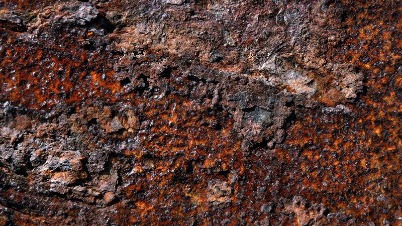 close-up of rusted metal surface