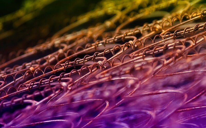 Close-up of rusted springs