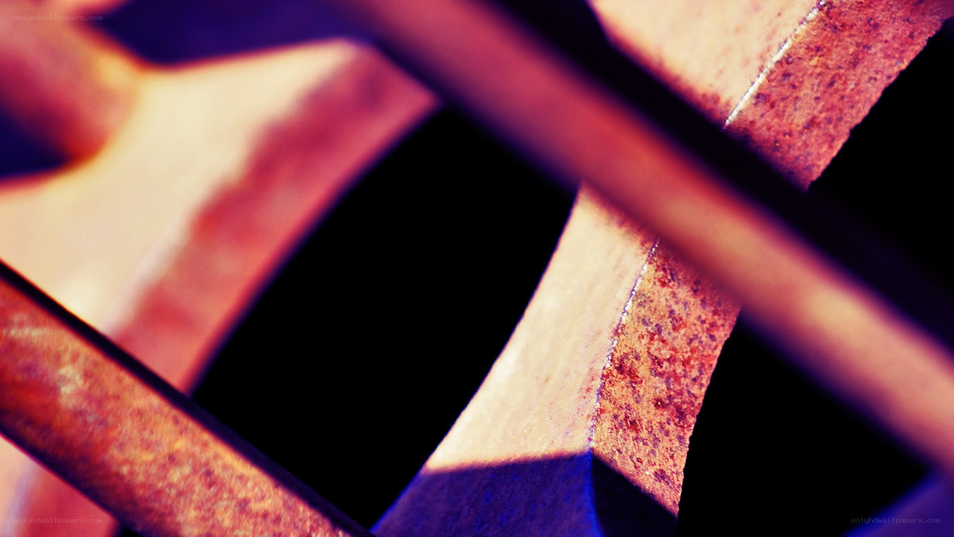close-up of rusty metal structure