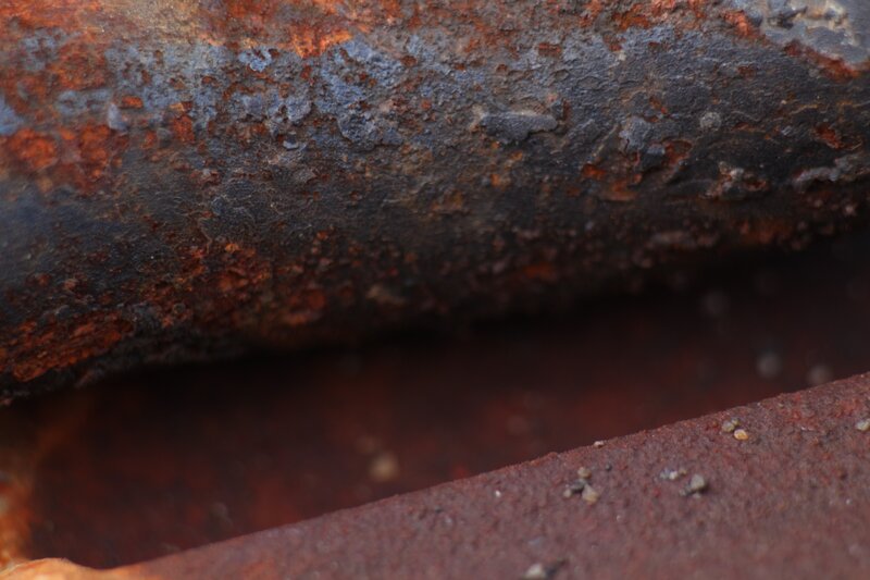 close-up of rusty metal surface