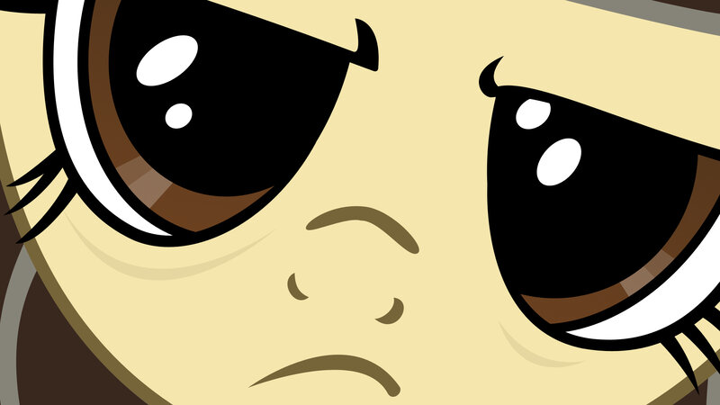 close-up of sad eyes