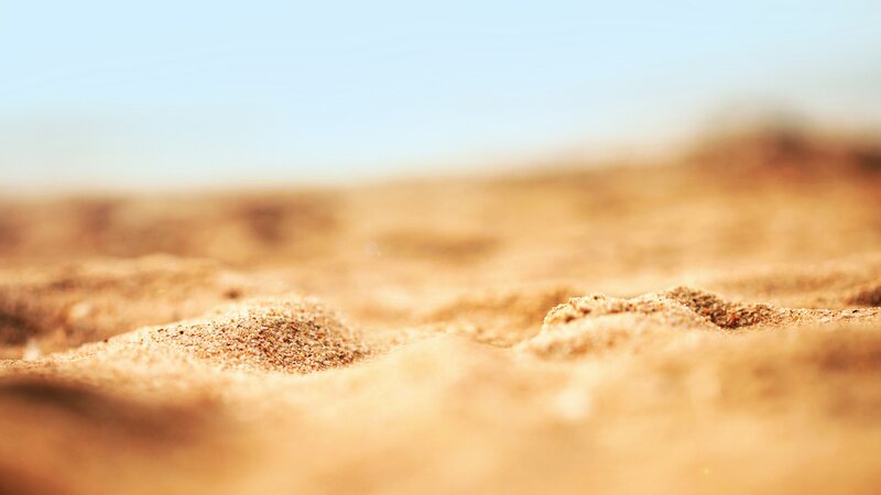 close-up of sandy dunes