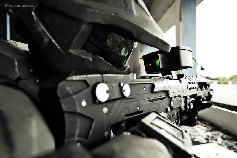 close-up of sci-fi soldier