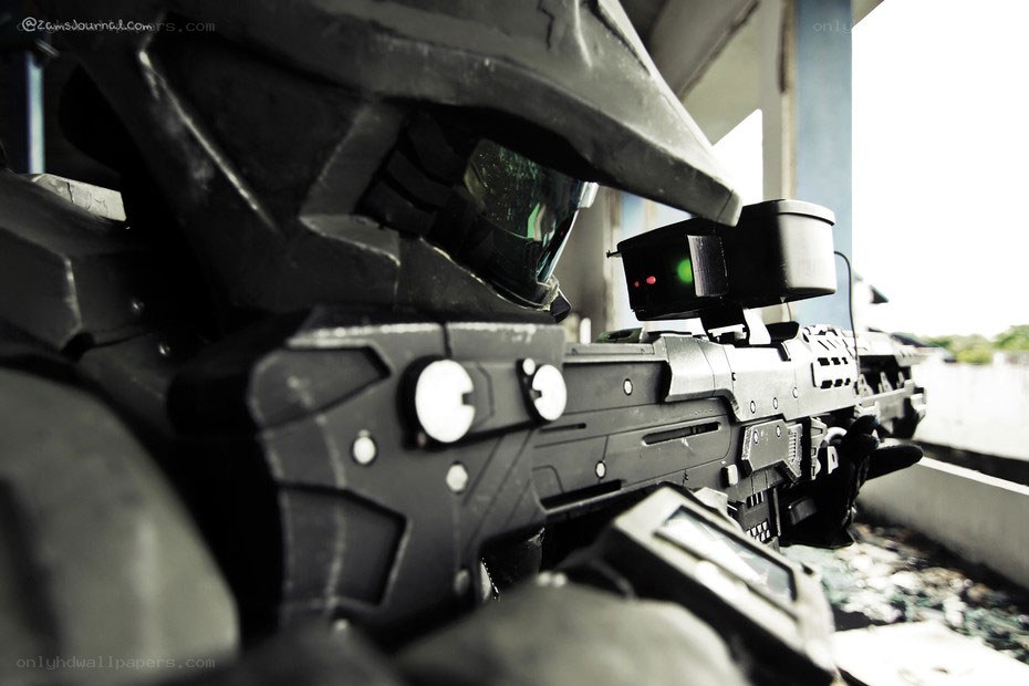 close-up of sci-fi soldier