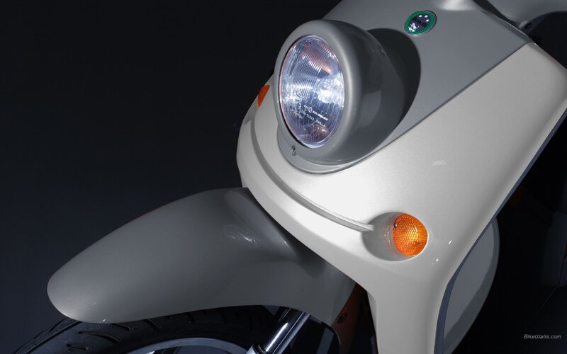 Close-up of scooter headlight