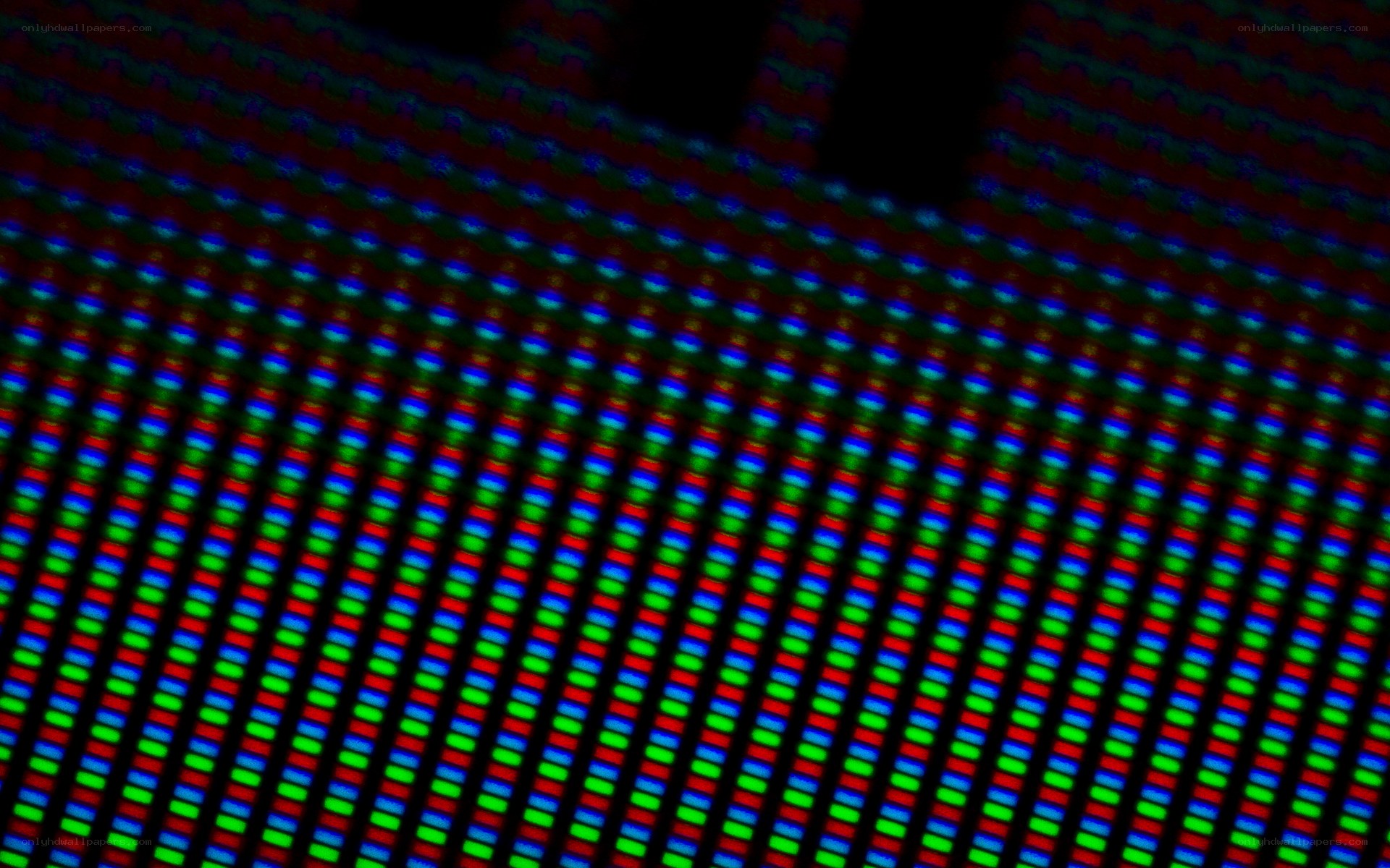 close-up of screen pixels