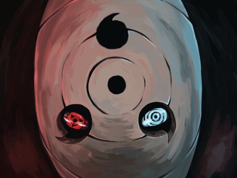 close-up of Sharingan eyes