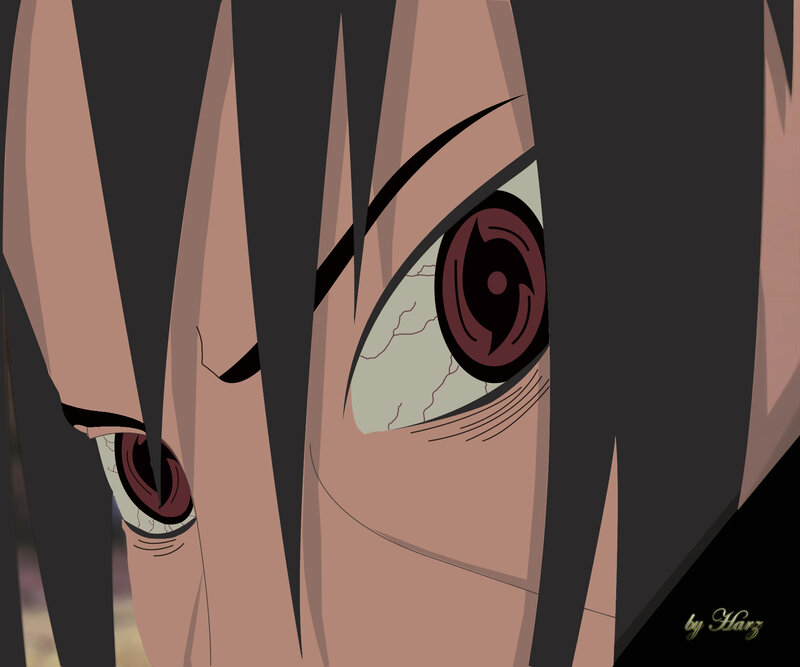 close-up of Sharingan eyes