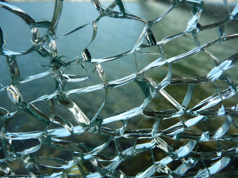 Close-up of shattered glass