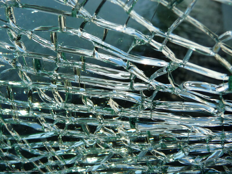 Close-up of shattered glass
