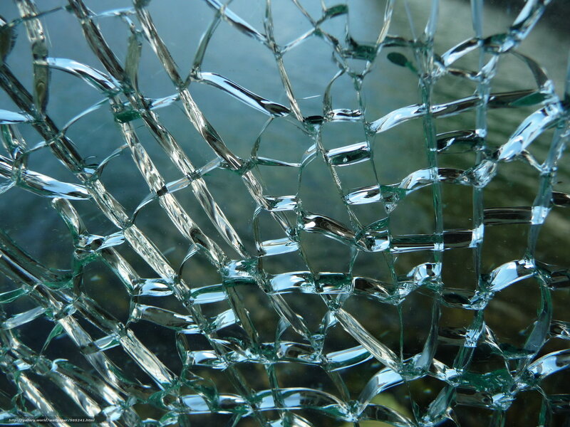 Close-up of shattered glass