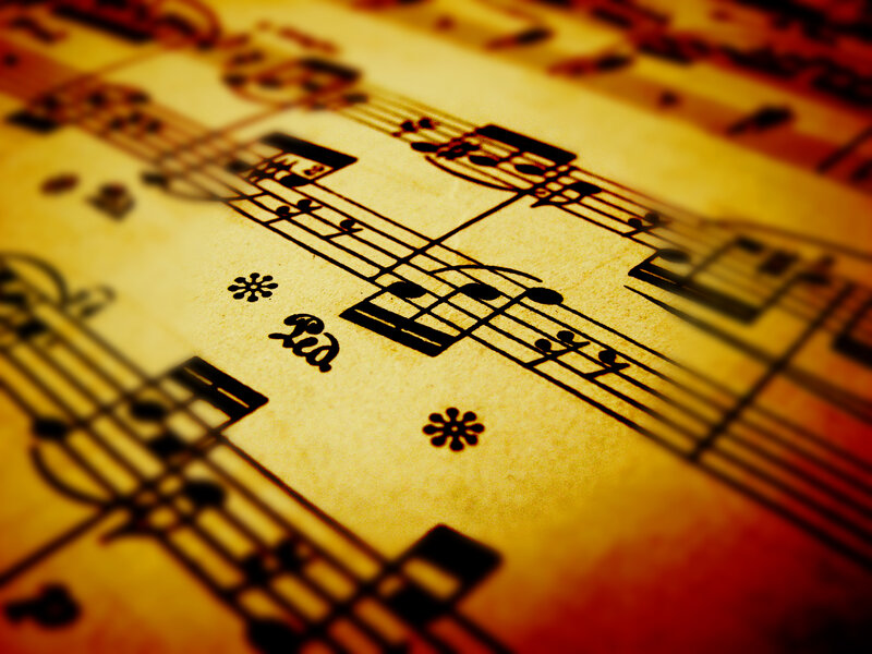 Close-up of sheet music