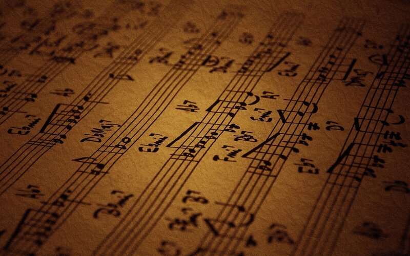Close-up of sheet music