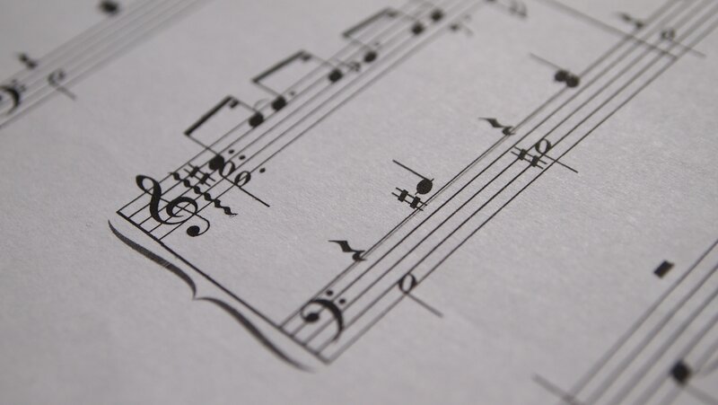 Close-up of sheet music
