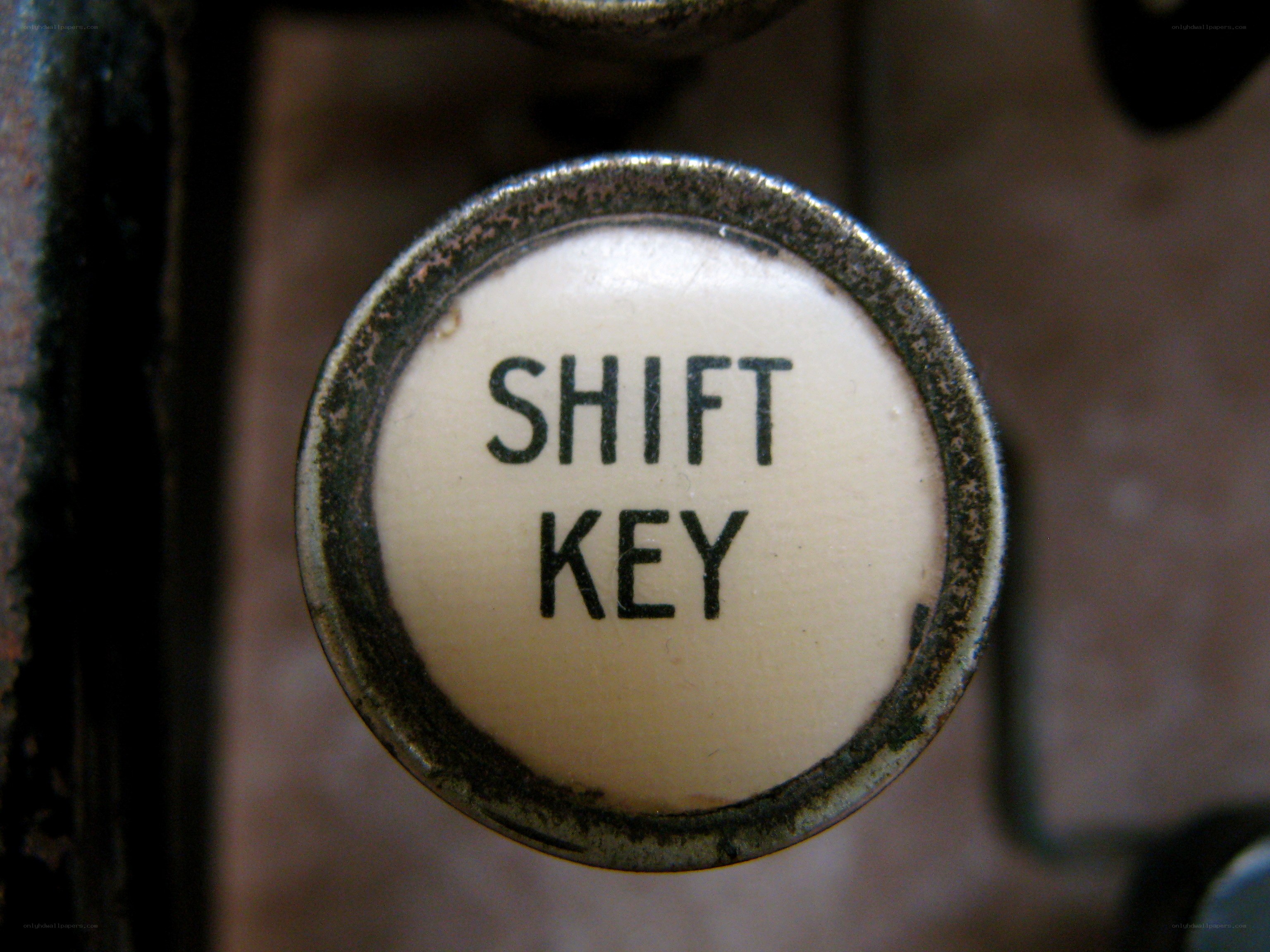close-up of shift key