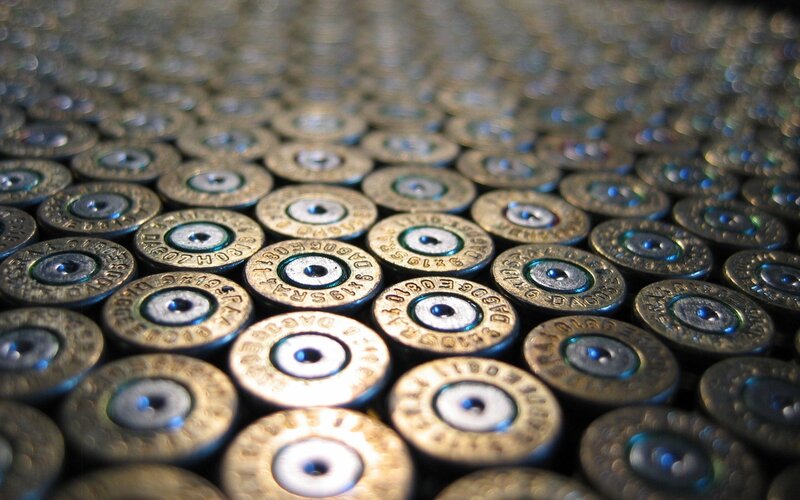 Close-up of Shotgun Shells — Gold