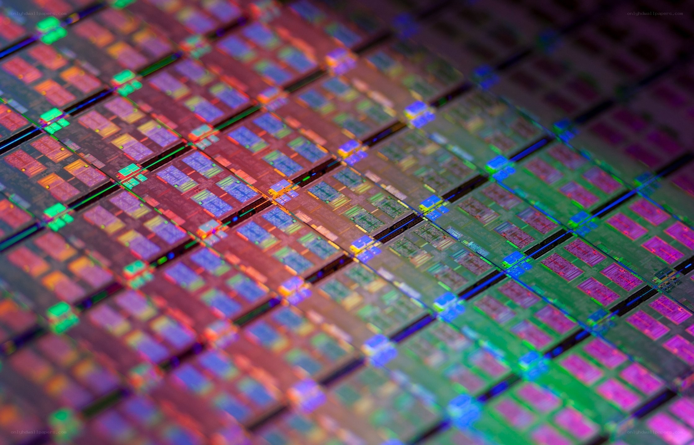Close-up of silicon wafer